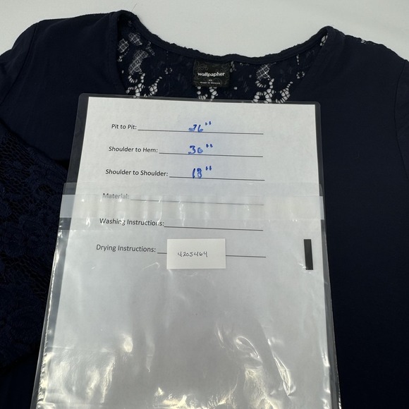 Wallpaper Blouse Womens XL Lace Bell Sleeve V Neck‎ Boho Tunic Shirt - Picture 9 of 9